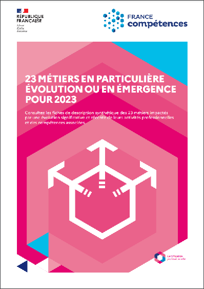 Métiers émergeant ou en particulière évolution, 2023