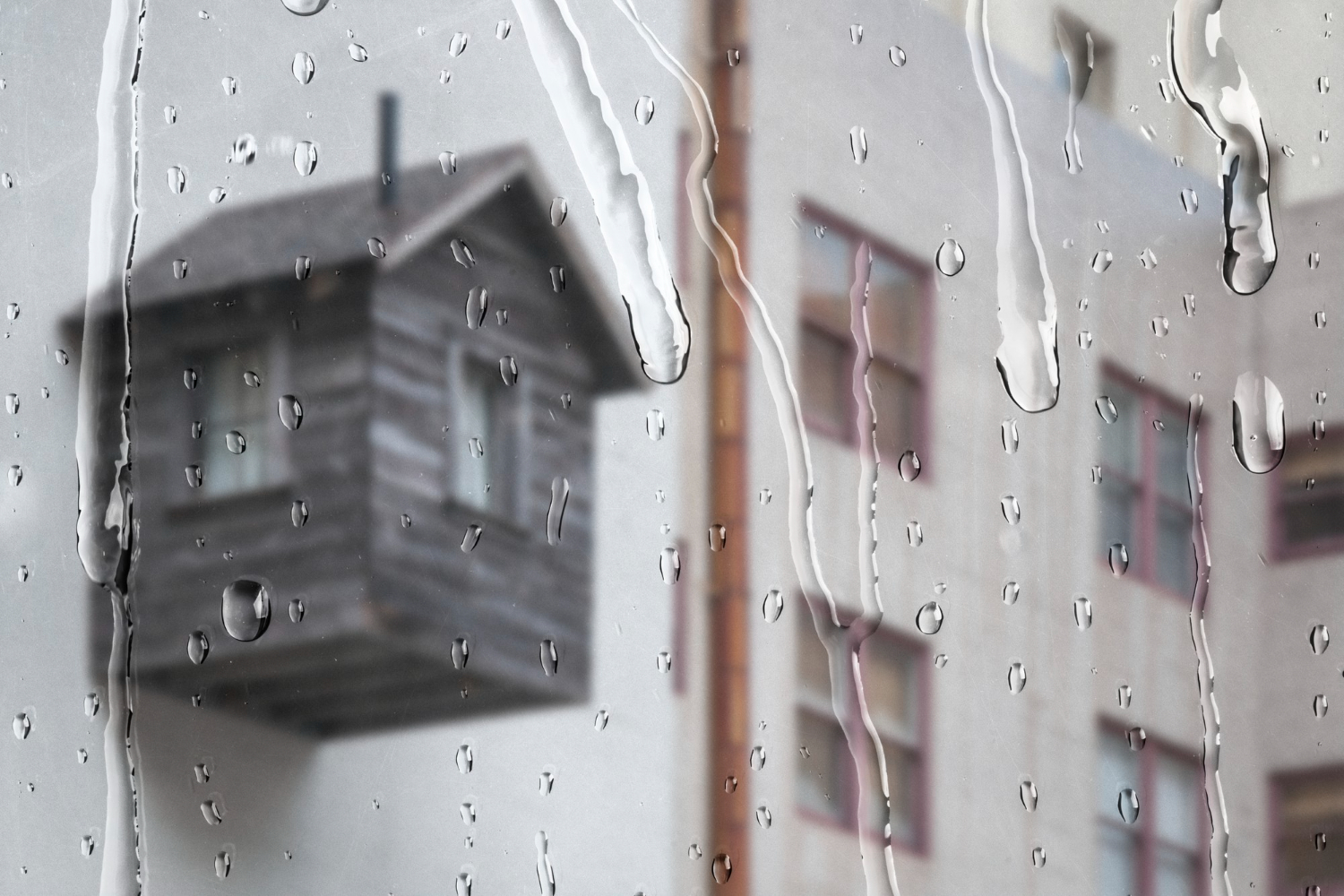 Récupérateur d'eau pluviale en textile pour façade